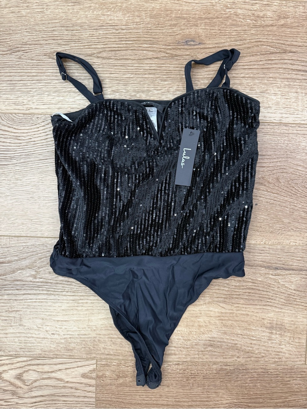 Lulu's Black Sequin Kids One-Piece Bodysuit